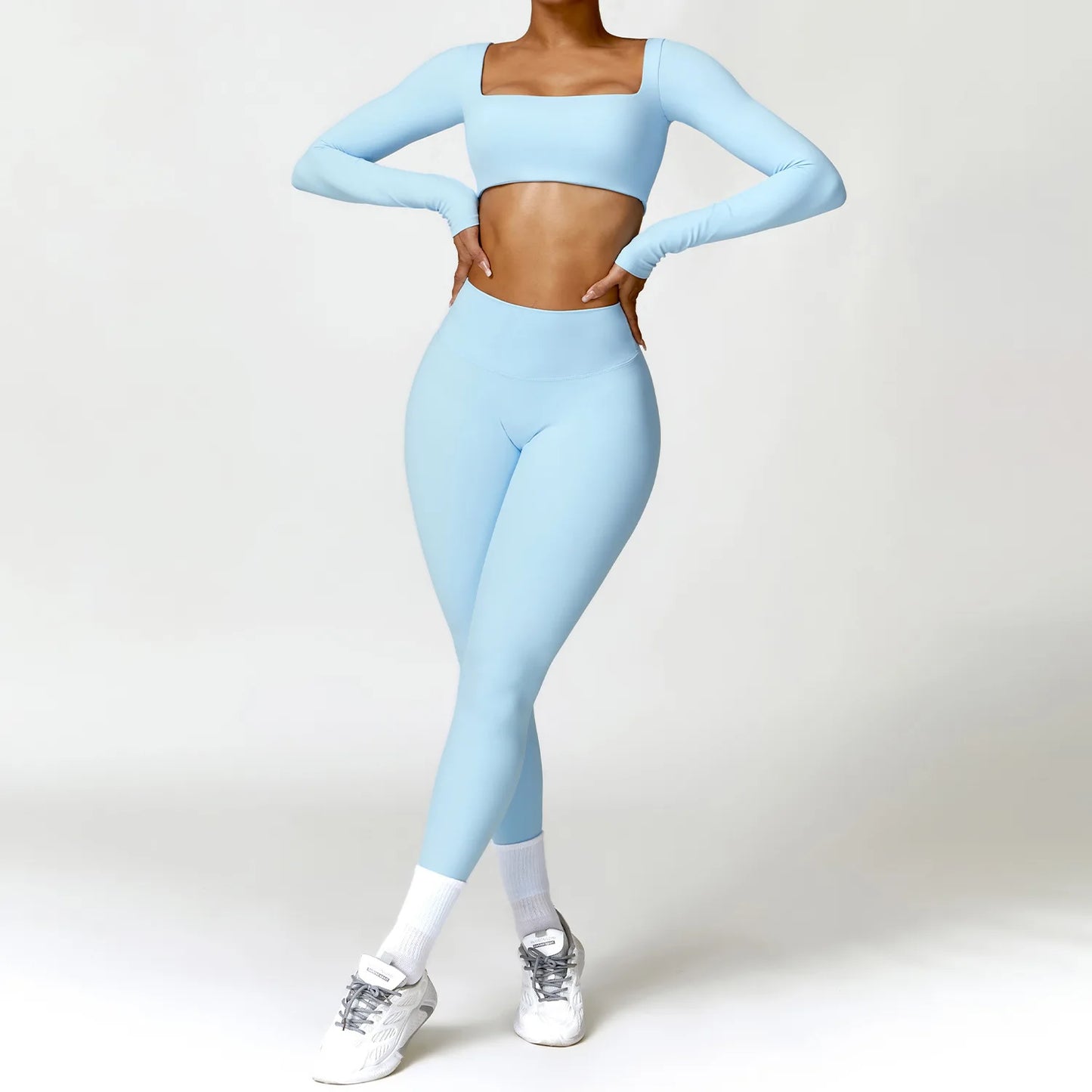 Long Sleeve Gym Workout Suit Set