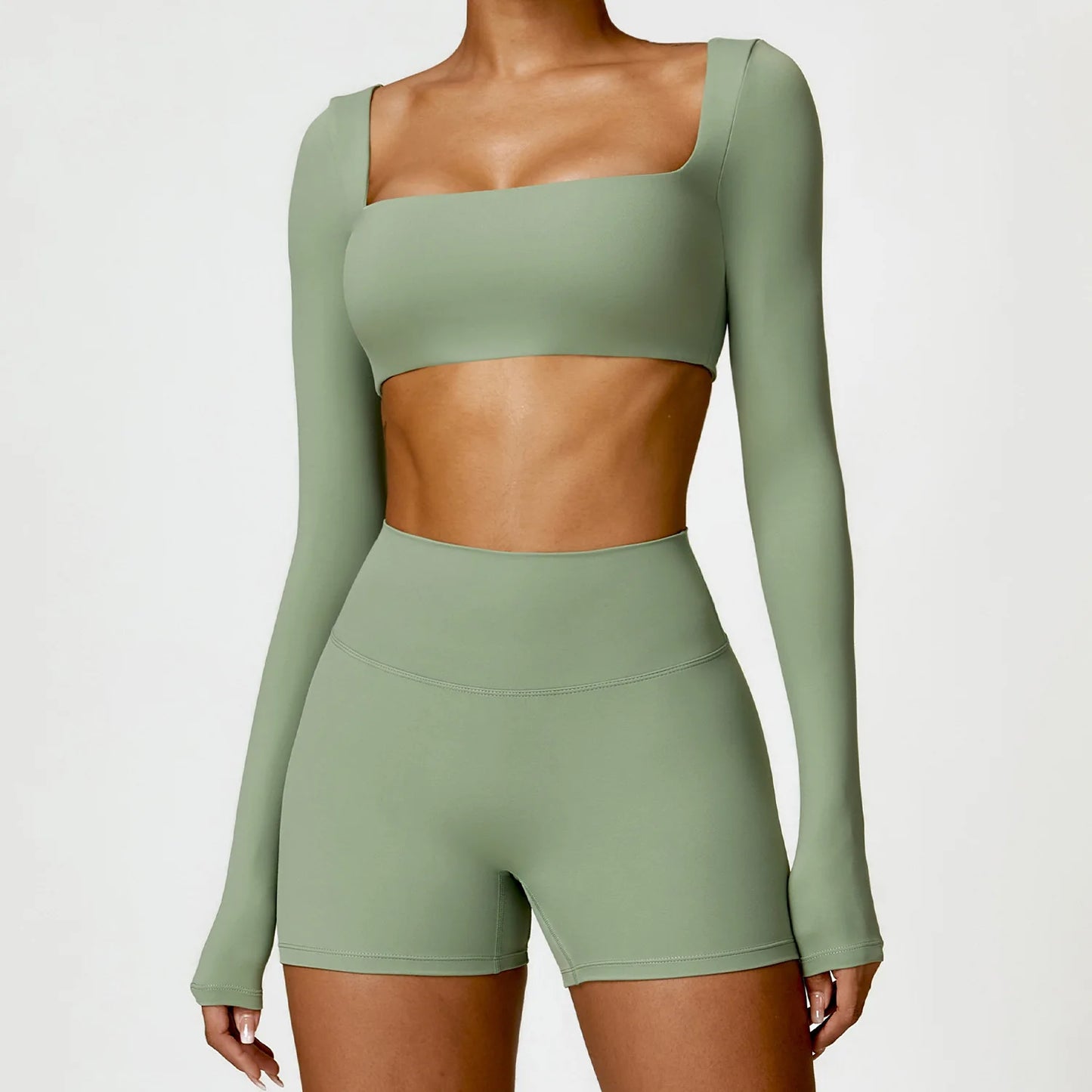 Long Sleeve Gym Workout Suit Set