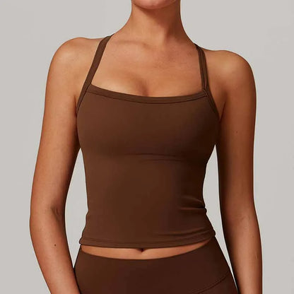 Cross Back Shockproof Yoga Top