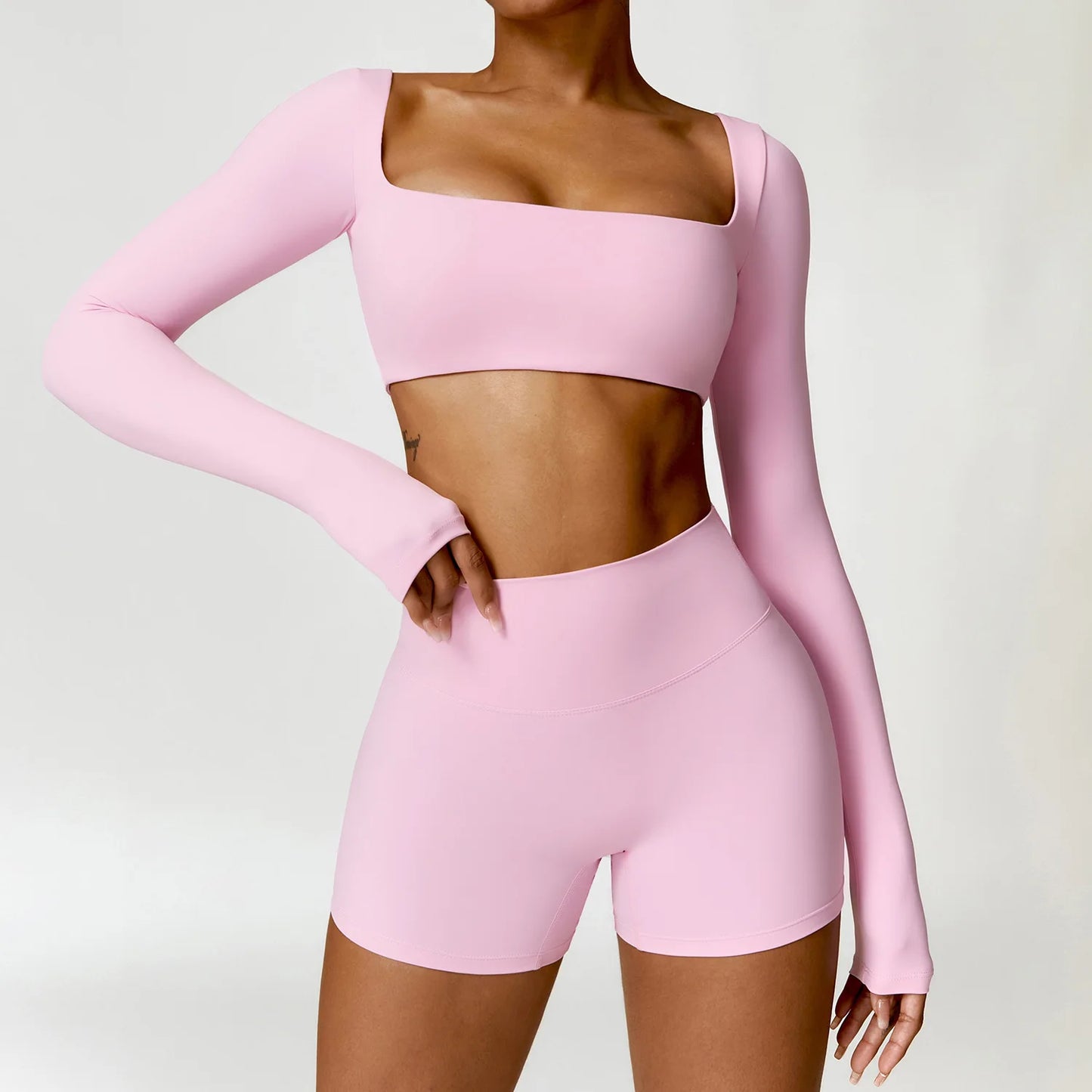 Long Sleeve Gym Workout Suit Set
