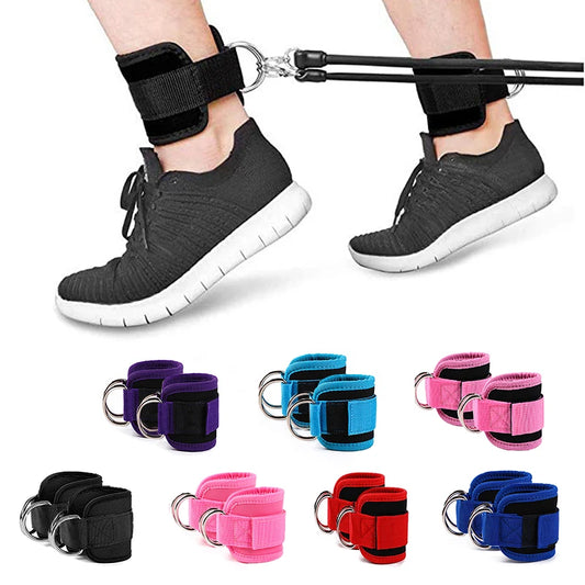 2PCS Ankle Straps D-Ring Cable Cuffs