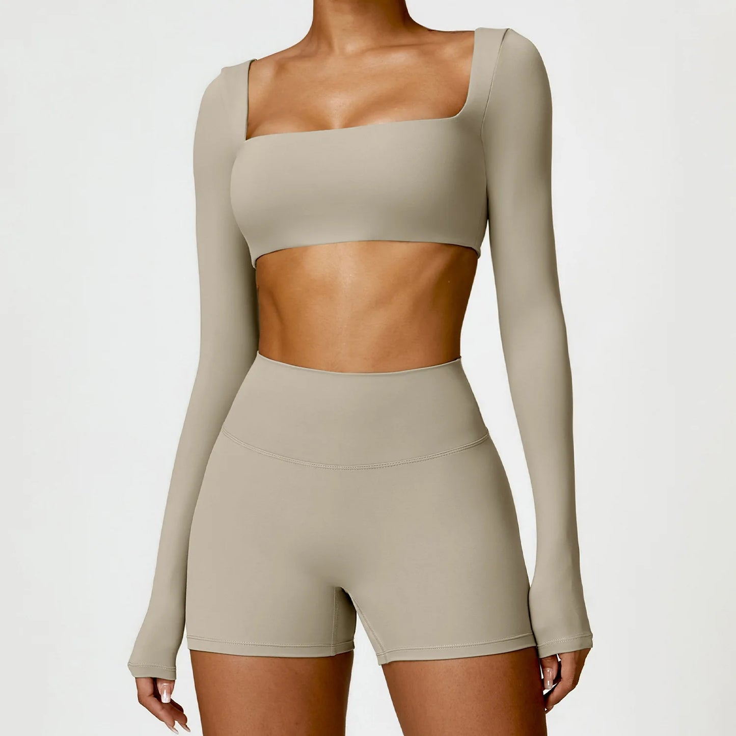 Long Sleeve Gym Workout Suit Set