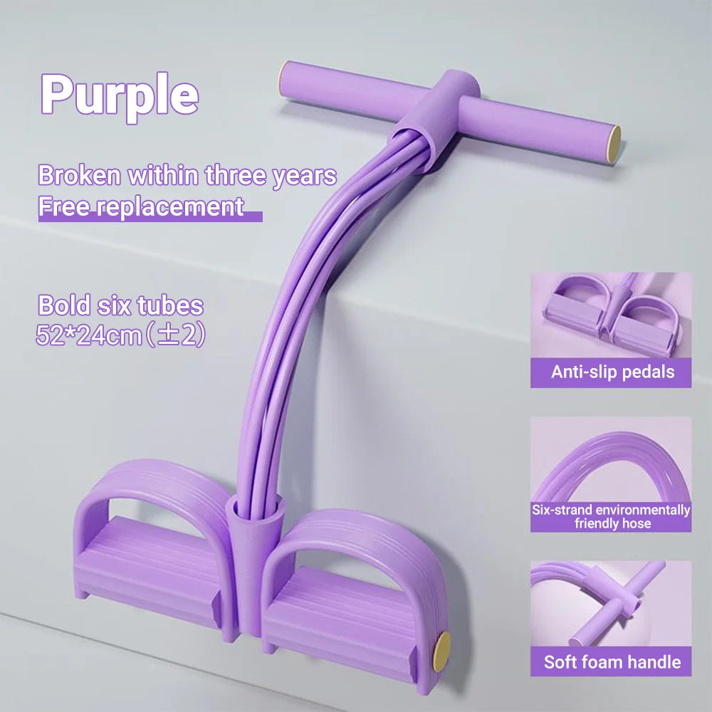 6-Tube Resistance Band Pedal Puller