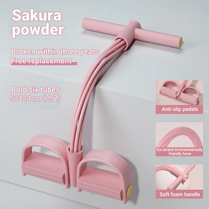 6-Tube Resistance Band Pedal Puller