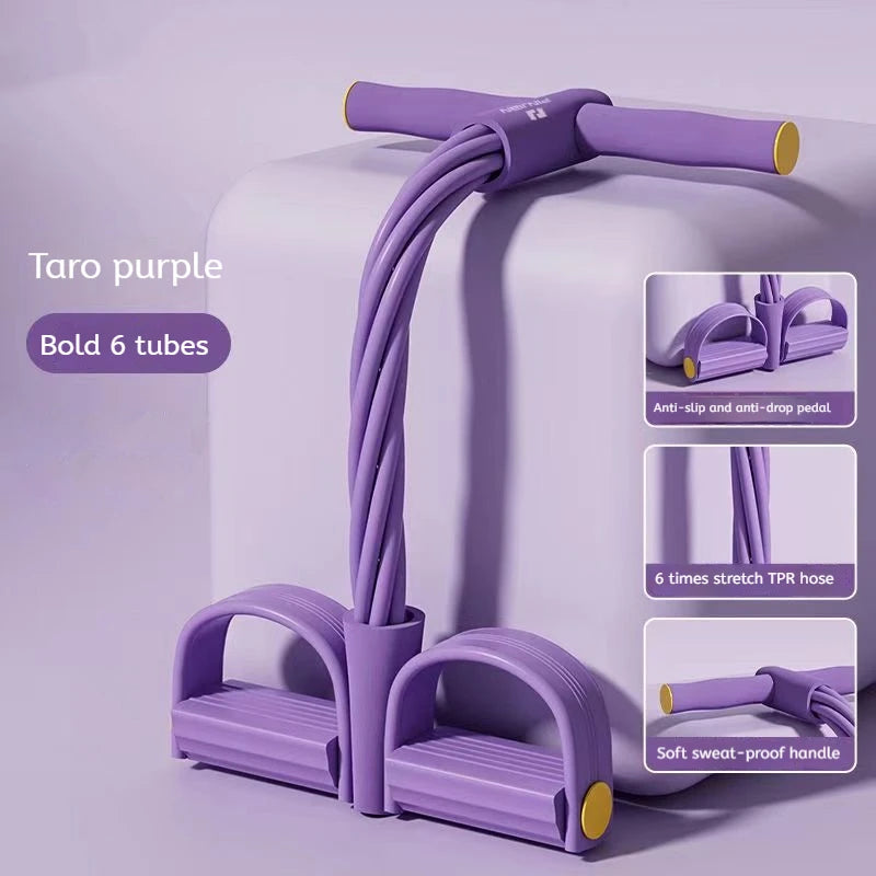 6-Tube Resistance Band Pedal Puller