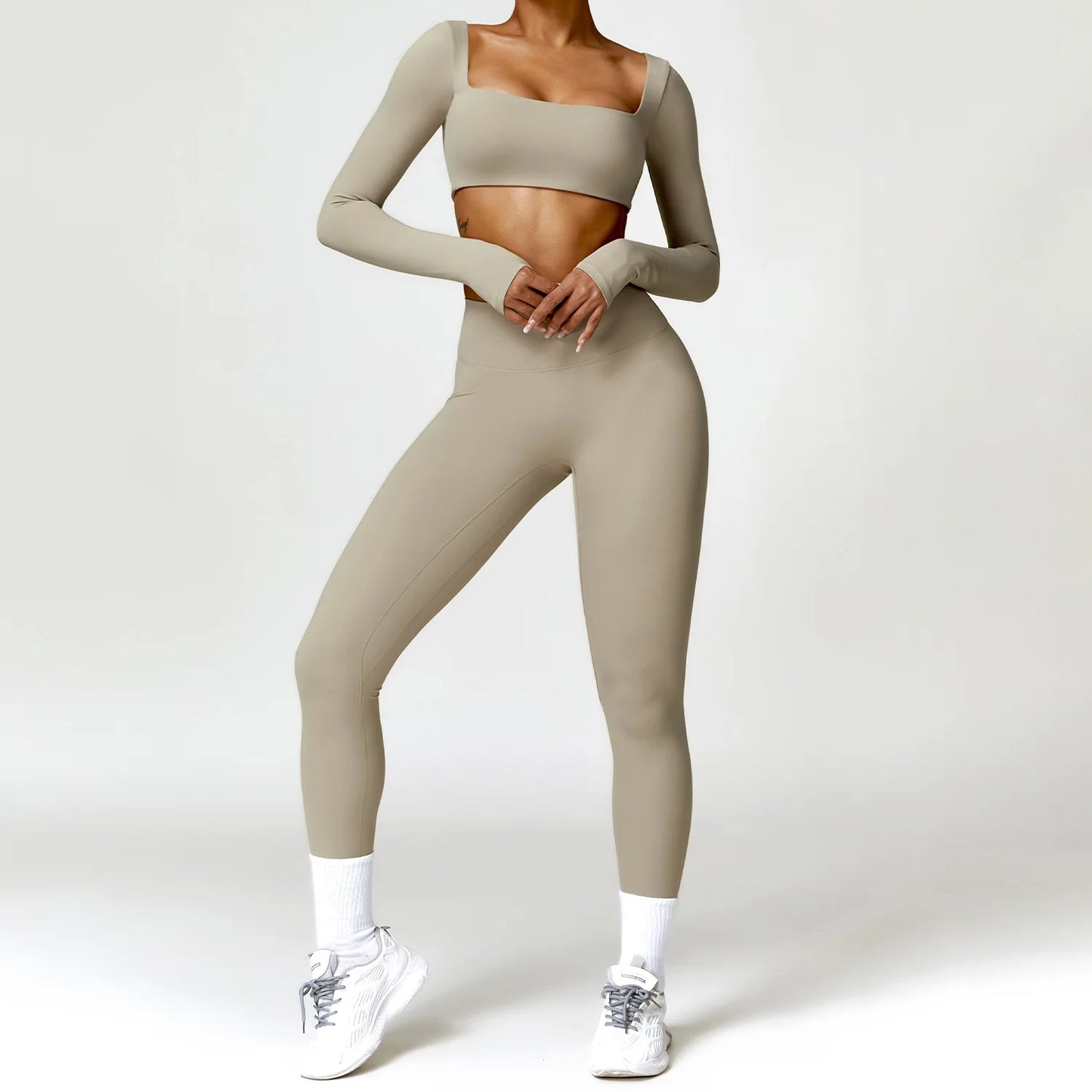 Long Sleeve Gym Workout Suit Set