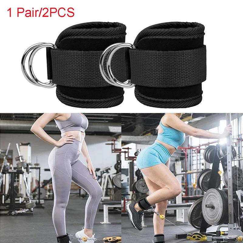 2PCS Ankle Straps D-Ring Cable Cuffs