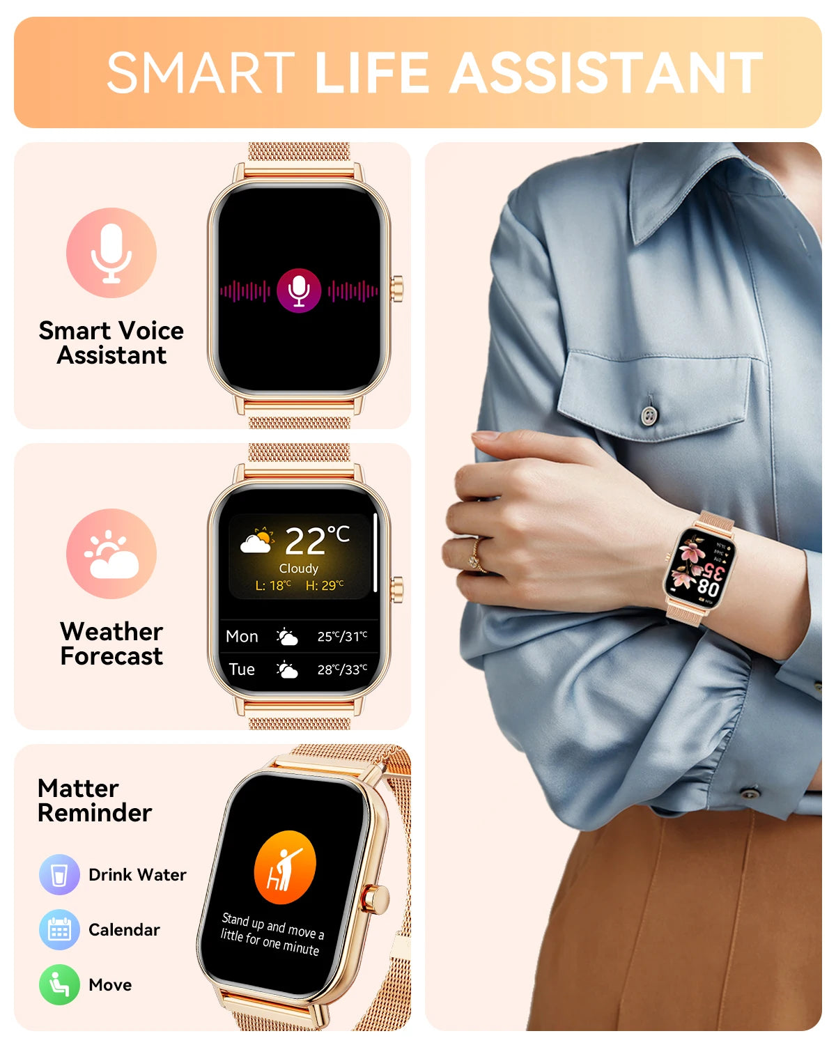 1.85" HD Smart watch