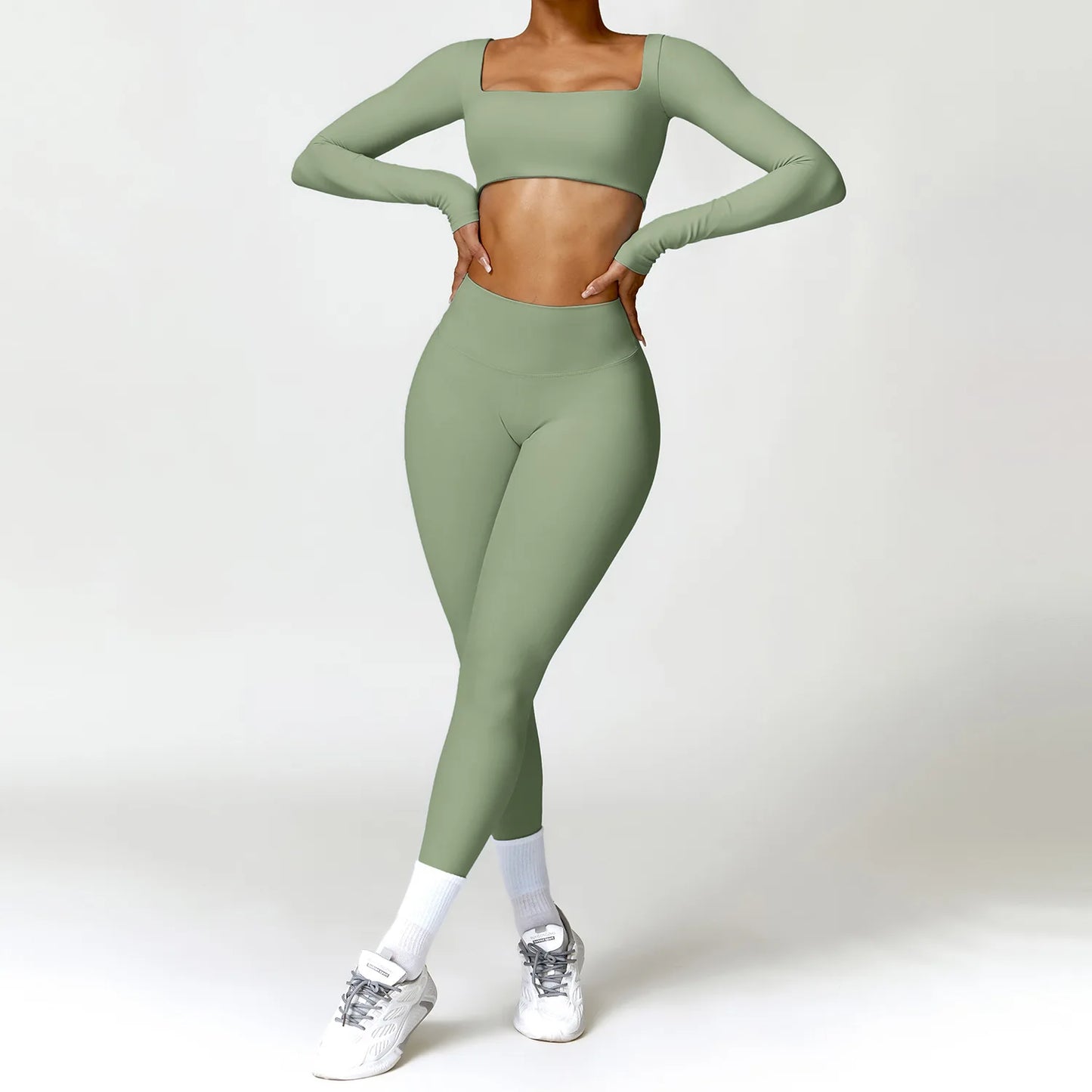 Long Sleeve Gym Workout Suit Set
